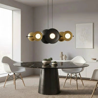 VOLUME 6-lichts hanglamp - Zwart Goud hanglamp met lampenkap - afbeelding 5