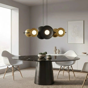 VOLUME 6-lichts hanglamp - Zwart Goud
