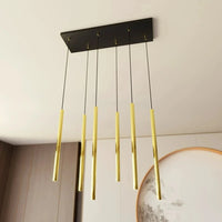 SELTER 6-lichts hanglamp - Goud hanglamp met buisvorm - afbeelding 5