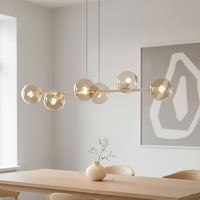 Magnus hanglamp amber glas 6-lichts amber hanglamp met ronde bol - afbeelding 5