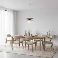 Nagoya hanglamp wit glas 6-lichts mokka hanglamp met lampenkap - afbeelding 5