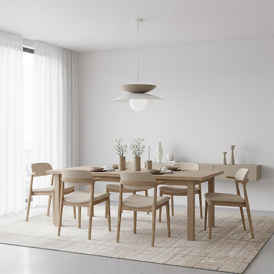 Nagoya hanglamp wit glas 6-lichts mokka