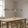 DRUMZ 6-lichts hanglamp - Grijze stoffen kappen hanglamp met lampenkap - afbeelding 5