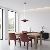 Babel hanglamp 6-lichts bordeaux zwart hanglamp met lampenkap - afbeelding 6