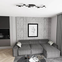 BET 6-lichts plafondlamp - Zwart plafondspots & spotbalken - afbeelding 6