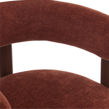 Barkruk Rose - Burgundy met Armleuning
