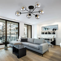 Emibig ROMA 6-lichts plafondlamp - Smoked glas