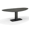 Ovale Eettafel Zwart Marmerlook 240x120 cm - organisch - Mooier Thuis
