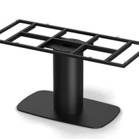 Ovale Eettafel Zwart Marmerlook 240x120 cm