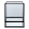 Hurricane windlicht van glas en metaal - zwart - 12 × 12 × 15 cm - L12 × B12 × H15 cm - Mooier Thuis