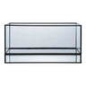 Windlicht van glas en metaal - zwart - 30 × 12 × 15 cm - L30 × B12 × H15 cm - Mooier Thuis