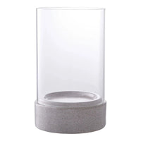Hurricane windlicht van keramiek en glas - grijs - 255 × 16 cm - Mooier Thuis
