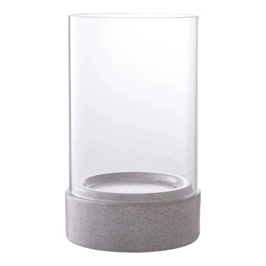 Hurricane windlicht van keramiek en glas - grijs - 255 × 16 cm