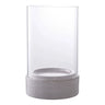 Hurricane windlicht van keramiek en glas - grijs - 255 × 16 cm - L25,5 × B16 cm - Mooier Thuis