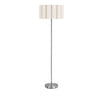 Wattom Vloerlamp Geplooide Linnen Kap Grijs-Beige 150 cm - grijs en beige - Mooier Thuis