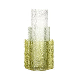 Set van 3 vazen, groen/helder vaas - glas - Mooier Thuis