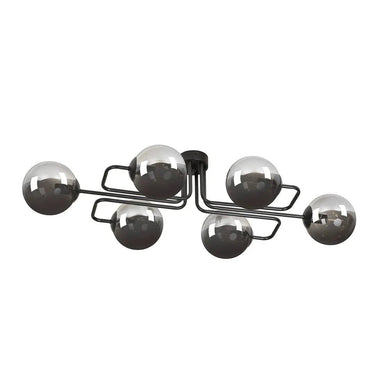 BRANDY 6-lichts plafondlamp - Smoked glas