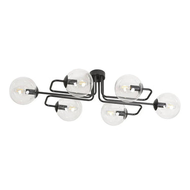 BRANDY 6A 6-lichts plafondlamp - Helder glas