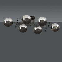 Emibig BRANDY 6-lichts plafondlamp - Smoked glas