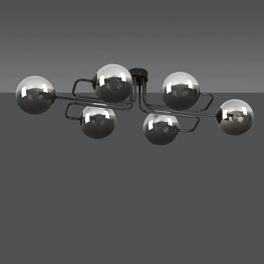 BRANDY 6-lichts plafondlamp - Smoked glas