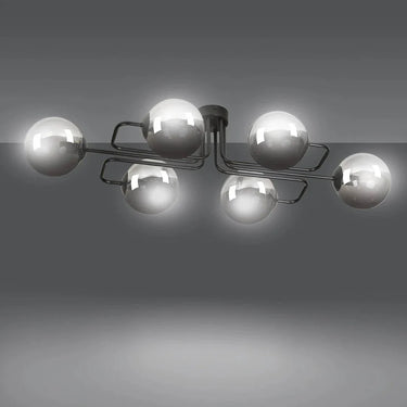 BRANDY 6-lichts plafondlamp - Smoked glas