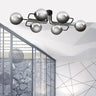 BRANDY 6-lichts plafondlamp - Smoked glas plafondlamp met ronde bol - afbeelding 7