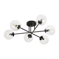 BRANDY 6B 6-lichts plafondlamp - Helder glas - Mooier Thuis