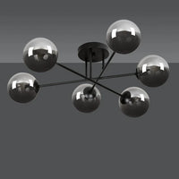 Emibig BRENDI 6-lichts plafondlamp - Smoked glas