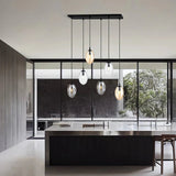 ASTRAL 6-lichts hanglamp - Mix glazen kappen hanglamp met ronde bol - sfeervol in een Modern interieur