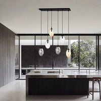 ASTRAL 6-lichts hanglamp - Mix glazen kappen - afbeelding 2