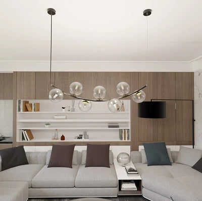 RITZ 7-lichts hanglamp - Helder glas