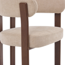 Eetkamerstoel Rose - Beige met Armleuning