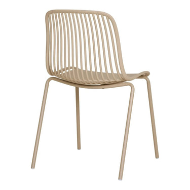Set van 4 - Eetkamerstoel Branson - Kunststof Beige