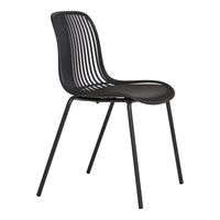 House of Nordic Set van 4 - Eetkamerstoel Branson - Kunststof Zwart - Mooier Thuis