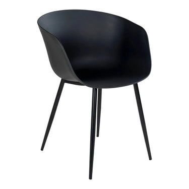 Set van 2 - Eetkamerstoel Roda - Kunststof Zwart