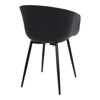 Set van 2 - Eetkamerstoel Roda - Kunststof Zwart - afbeelding 2