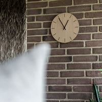 Wandklok Licht Eiken - Ø38 Zwarte Wijzers