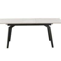VENUS Uitschuifbare Eettafel Wit Marmer 160-200x90 cm