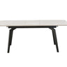 VENUS Uitschuifbare Eettafel Wit Marmer 160-200x90 cm uitschuiftafel - rechthoekig - Mooier Thuis