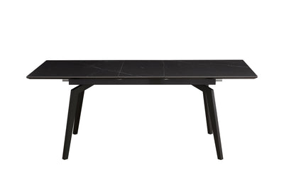 VENUS Uitschuifbare Eettafel Zwart Marmer 160-200x90 cm