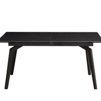 VENUS Uitschuifbare Eettafel Zwart Marmer 160-200x90 cm