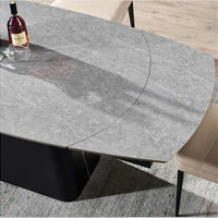 RICK Uitschuifbare Eettafel Grijs Marmer 160-240x90 cm