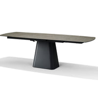 RICK Uitschuifbare Eettafel Taupe Glas-keramiek 160-240x90 cm
