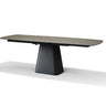 RICK Uitschuifbare Eettafel Taupe Glas-keramiek 160-240x90 cm uitschuiftafel - zwart - Mooier Thuis