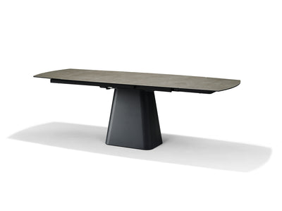 RICK Uitschuifbare Eettafel Taupe Glas-keramiek 160-240x90 cm