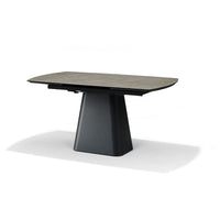 RICK Uitschuifbare Eettafel Taupe Glas-keramiek 160-240x90 cm