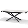 RENO Uitschuifbare Eettafel Wit Marmer 136-196x90 cm uitschuiftafel - rechthoekig - Mooier Thuis