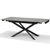 RENO Uitschuifbare Eettafel Grijs Marmer 136-196x90 cm