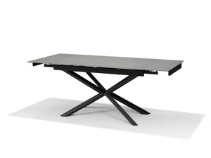 RENO Uitschuifbare Eettafel Grijs Marmer 136-196x90 cm