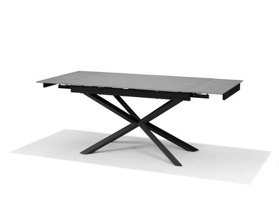 RENO Uitschuifbare Eettafel Grijs Marmer 136-196x90 cm